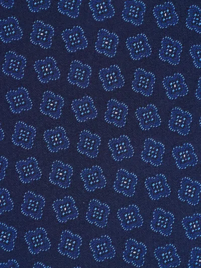 Eton Patterned Tie In Blue