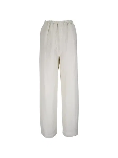 Peter Cohen Elasticated Trousers In White