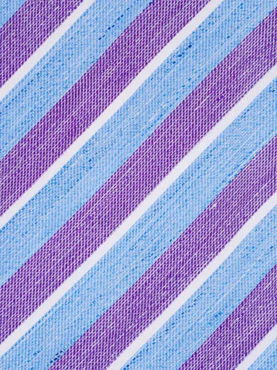 Eton Striped Tie In Blue