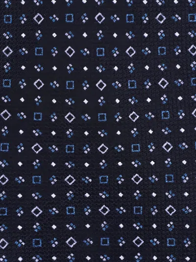 Brioni Geometric-patterned Tie In Black