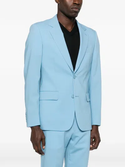 Sandro Button-fastening Blazer In Blue