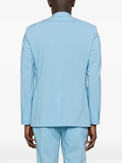 Sandro Button-fastening Blazer In Blue