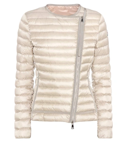 Moncler Amy Quilted Collarless Jacket In Neutrals
