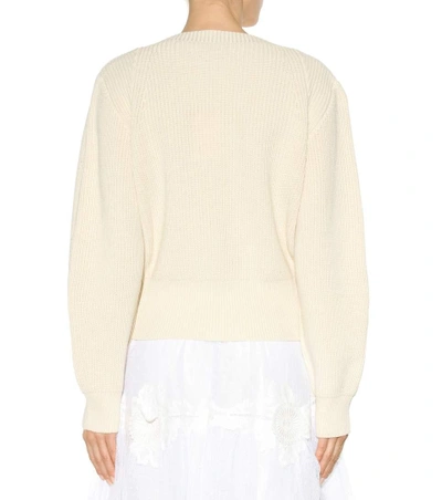 Shop Isabel Marant Fidji Cotton And Wool-blend Sweater In White