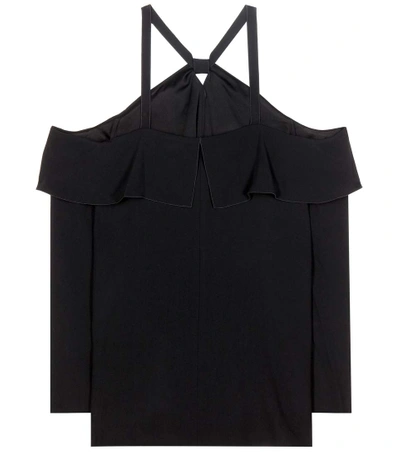 Shop Proenza Schouler Crêpe Off-the-shoulder Top In Black