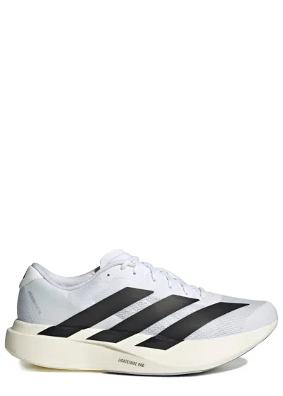 Adidas Originals Adidas Adizero Evo White Sneakers With Signature 3-stripes In Gray