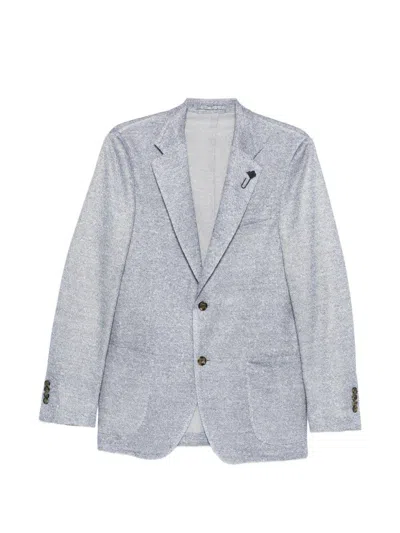Lardini Single-breasted Buttoned Blazer In Blue