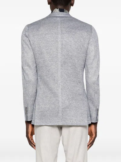 Lardini Single-breasted Buttoned Blazer In Blue