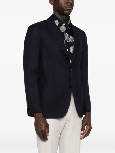 Lardini Blazer With Patch Pockets In Black