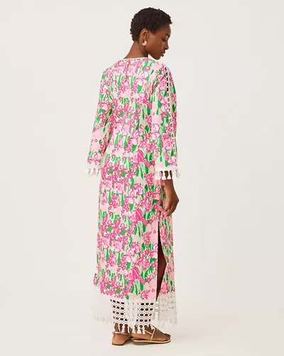 Lilly Pulitzer Strothers Stretch Maxi Shift Caftan In Pink