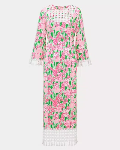Lilly Pulitzer Strothers Stretch Maxi Shift Caftan In Pink