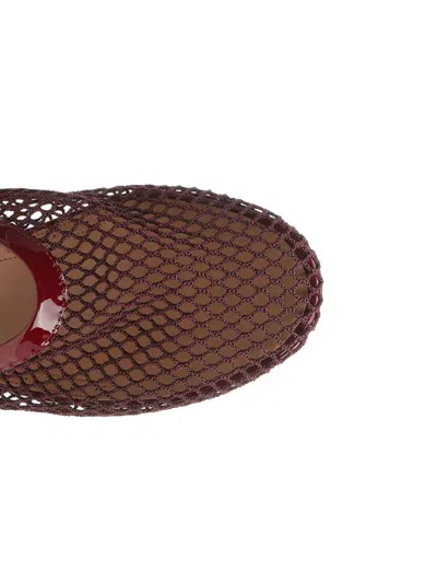 Alaïa Mesh Flat Mule Scarpe Basse Bordeaux In Multi