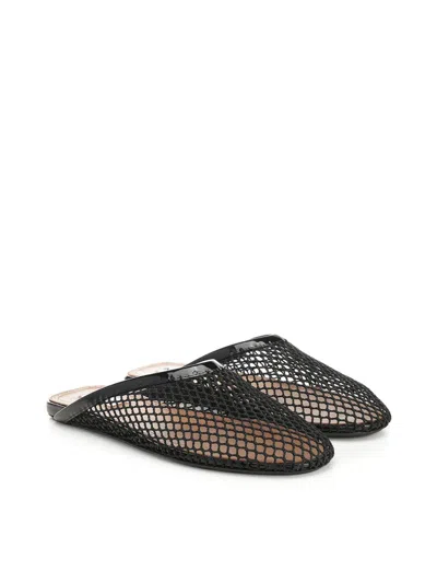Alaïa Mesh Flat Mule In Black