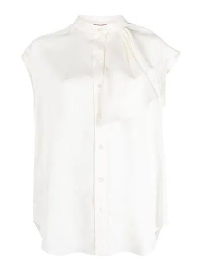 Alexander Mcqueen Sleeveless Ruffled Blouse In White