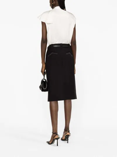 Alexander Mcqueen Sleeveless Ruffled Blouse In White