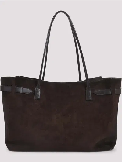 Balenciaga Dark Brown Bel Air Tote In Brown