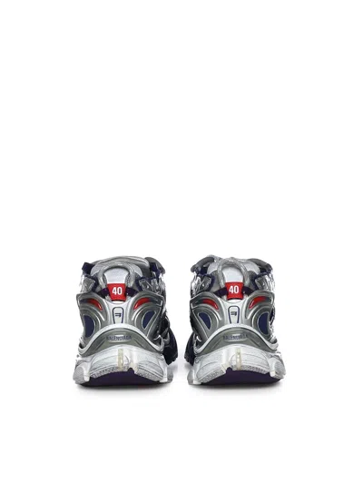 Balenciaga Mesh Panel Runner Sneakers Reflective Elements In Multi