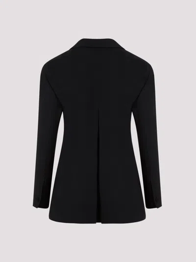 Givenchy Pleated Single-breasted Wool Blazer In Black