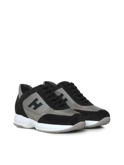 Hogan Interactive Low-top Sneakers In Brown