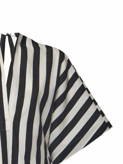 Jacquemus Womens Jacquard Medium Stripes Moisson Striped Cotton And Silk Tunic In Multi