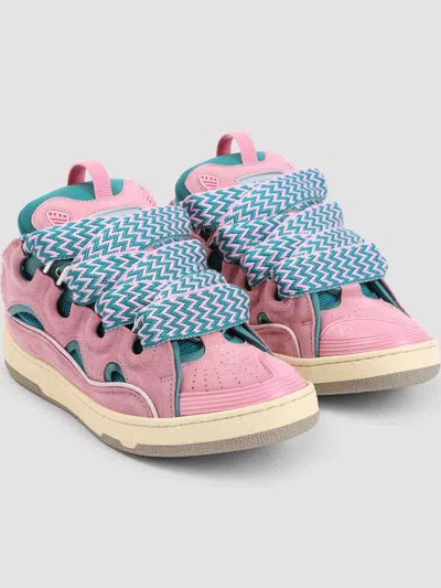 Lanvin Curb Sneakers Cut Out Design Pull Tab In Multi