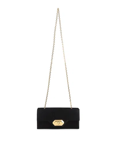 Lanvin Black Solid Clutch In Black