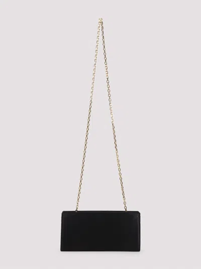 Lanvin Black Solid Clutch In Black