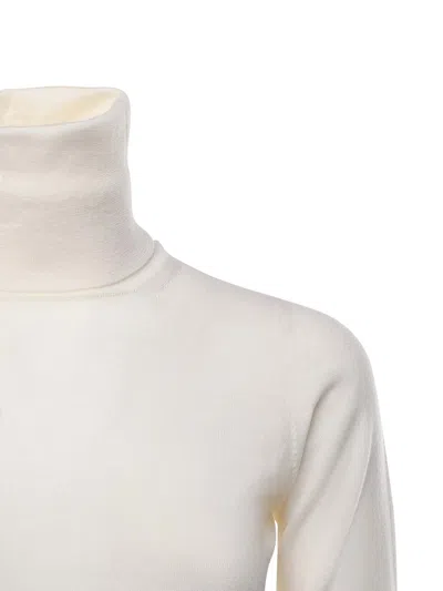 Max Mara Wool Turtleneck In White