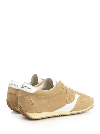 Philippe Model Planche Low Sneakers With Retro Aesthetic And Premium Materials In Brown