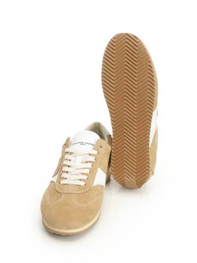 Philippe Model Planche Low Sneakers With Retro Aesthetic And Premium Materials In Brown