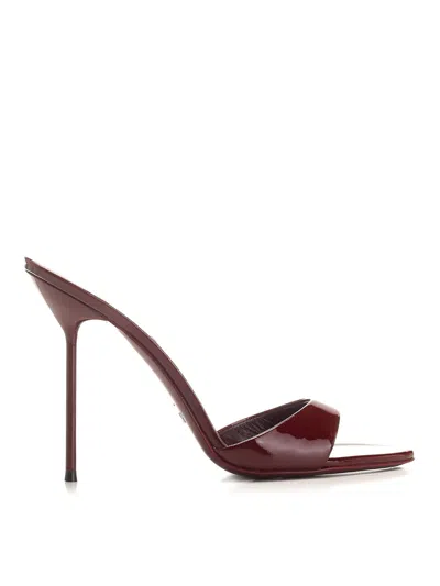 Paris Texas Woman Sandals Burgundy Size 8 Leather In Black