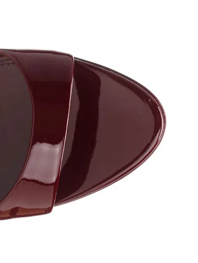 Paris Texas Woman Sandals Burgundy Size 8 Leather In Black