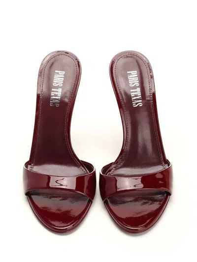 Paris Texas Woman Sandals Burgundy Size 8 Leather In Black