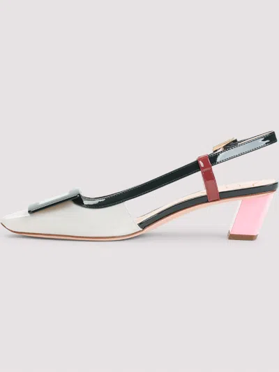 Roger Vivier Belle Vivier 45 Slingback Pumps In Patent Leather In Multi