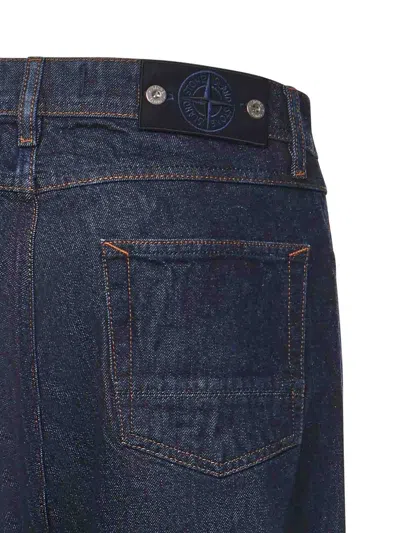 Stone Island Regular-straight-fit Five-pocket Jeans With Rinsed Finish In Blue