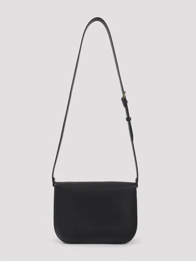 Valentino Garavani Antibes Leather Crossbody Bag Adjustable Strap In Black