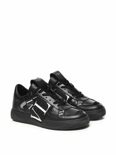 Valentino Garavani Man Sneakers Black Size 7 Leather, Textile Fibers