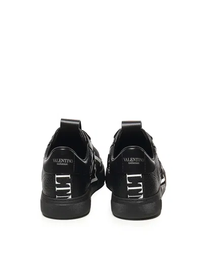 Valentino Garavani Man Sneakers Black Size 7 Leather, Textile Fibers