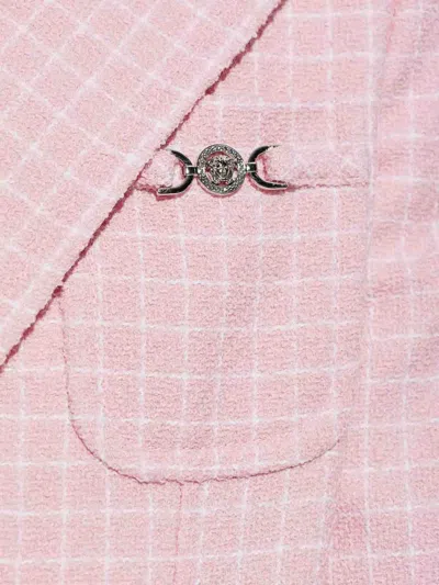 Versace Wool Jacket In Pink