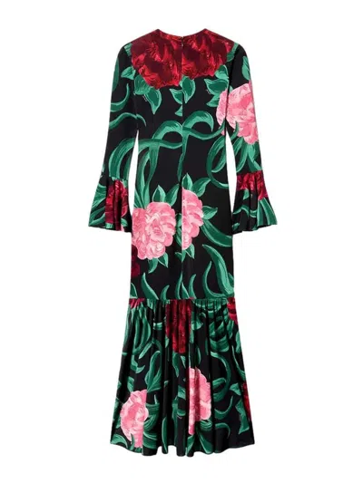 La Doublej La Double J Alba Floral-print Stretch-jersey Midi Dress In Multi