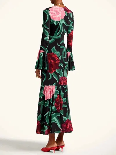 La Doublej La Double J Alba Floral-print Stretch-jersey Midi Dress In Multi