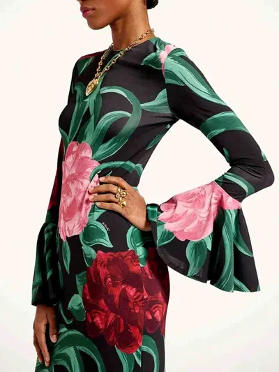 La Doublej La Double J Alba Floral-print Stretch-jersey Midi Dress In Multi