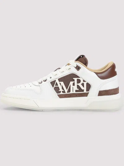 Amiri Men 'classic Low' White Sneaker With Maxi Logo On The Side And Tone-on-tone Ma Quad Motif In L In Multi