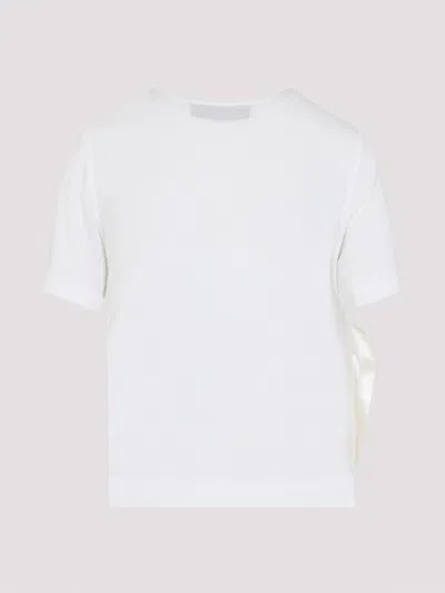 Simone Rocha Bow Sash Easy T-shirt In White