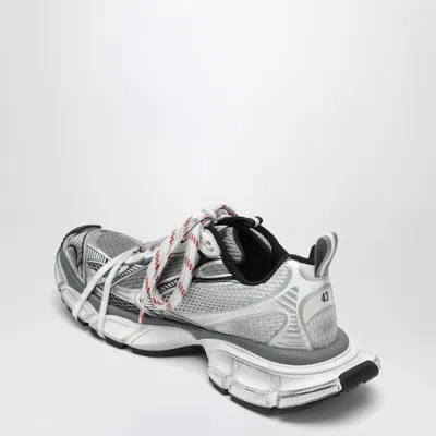 Balenciaga 3xl Split Logo Nylon And Mesh Sneakers In Gray