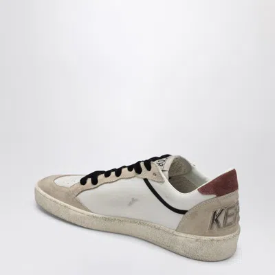 Golden Goose Ball Star Leather Upper Suede Toe And Spur Laminated Star Waxed Suede Heel Sneakers White