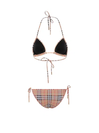 Burberry Cobb Bikini With Traditional Check Pattern In Multi