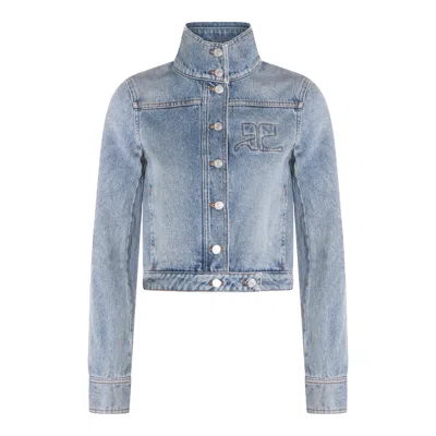 Courrèges Reedition Denim Jacket In Blue