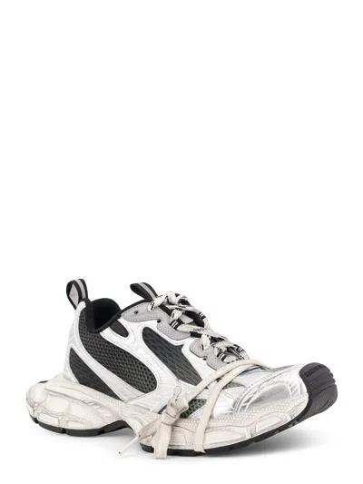 Balenciaga 3xl White Low Top Sneakers With Logo Detail In Tech Fabric Man In Multi