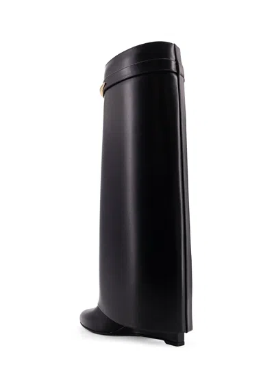 Givenchy Shark Leather Boots In Black
